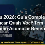 auxílios 2026 direito acumular — Guia completo 2026