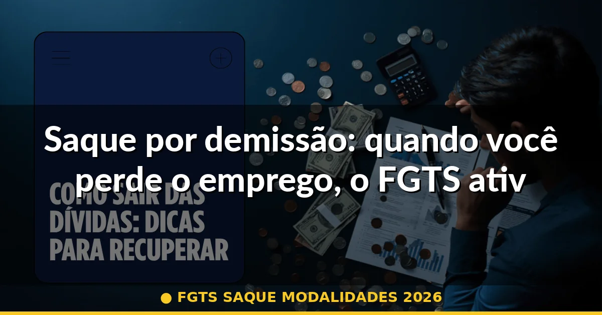 Saque por demissão: quando você perde o emprego, o FGTS ativa sua função real — fgts saque modalidades 2026