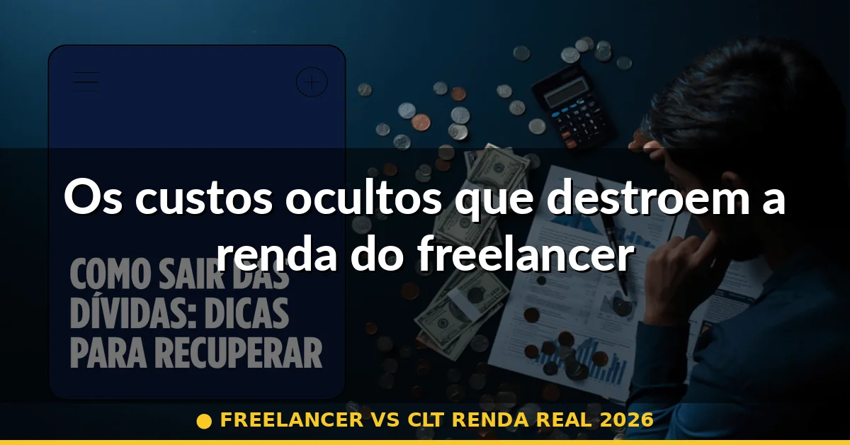 Os custos ocultos que destroem a renda do freelancer — freelancer vs clt renda real 2026