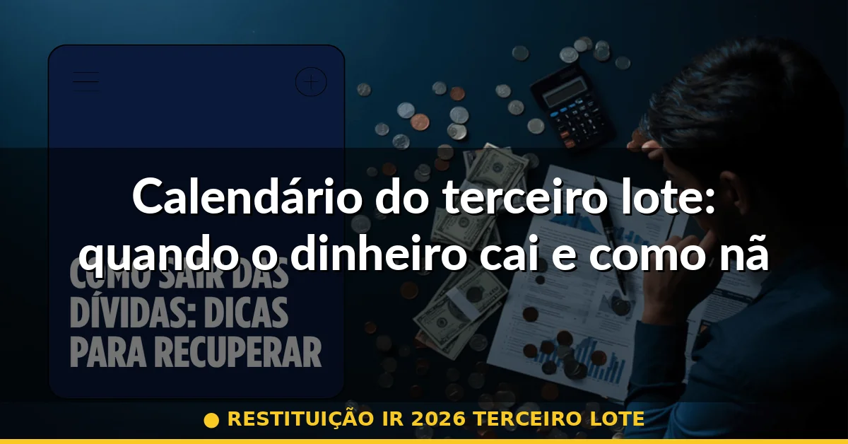 Calendário do terceiro lote: quando o dinheiro cai e como não perder o prazo — restituição ir 2026 terceiro lote