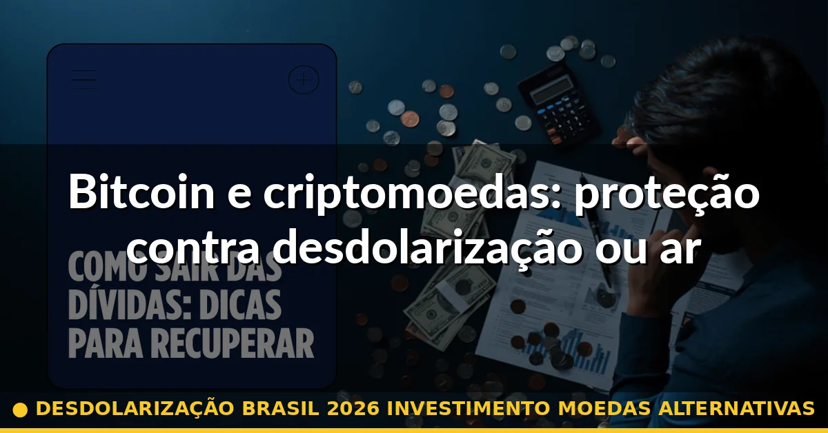 Bitcoin e criptomoedas: proteção contra desdolarização ou armadilha de volatilidade? — desdolarização brasil 2026 investimento moedas alternativas