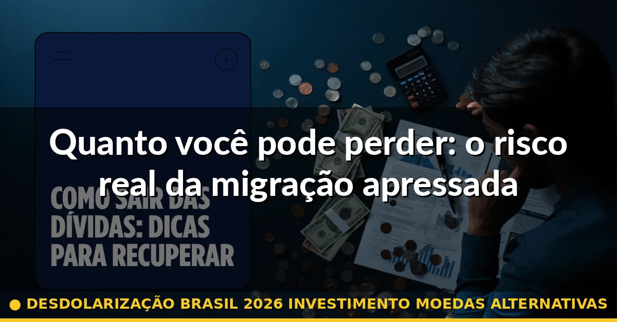 Quanto você pode perder: o risco real da migração apressada — desdolarização brasil 2026 investimento moedas alternativas