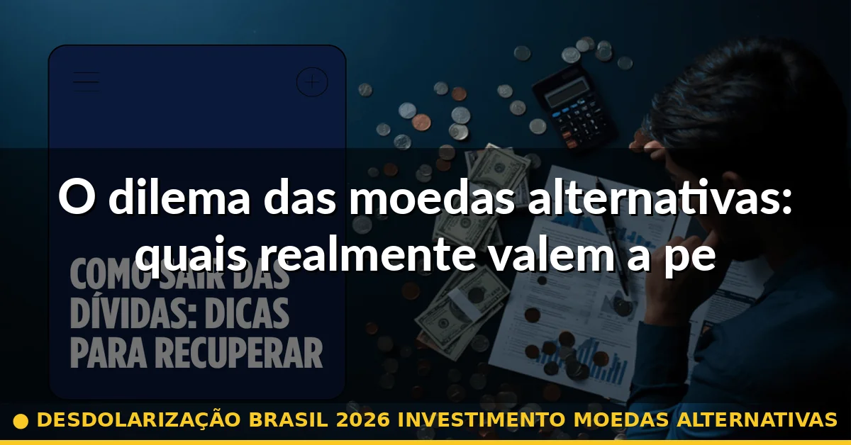 O dilema das moedas alternativas: quais realmente valem a pena — desdolarização brasil 2026 investimento moedas alternativas