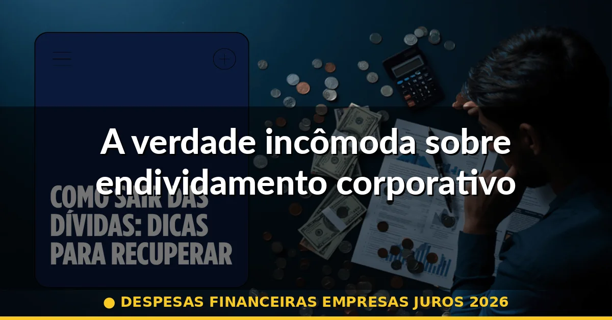 A verdade incômoda sobre endividamento corporativo — despesas financeiras empresas juros 2026