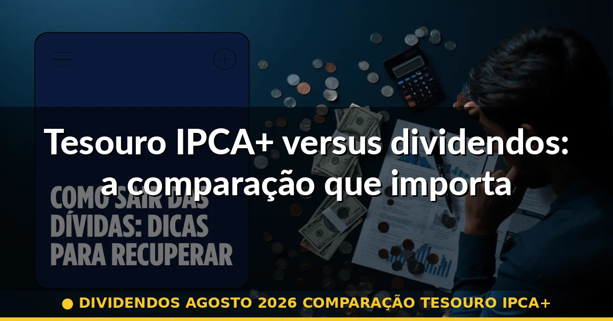 Tesouro IPCA+ versus dividendos: a comparação que importa — dividendos agosto 2026 comparação tesouro ipca+