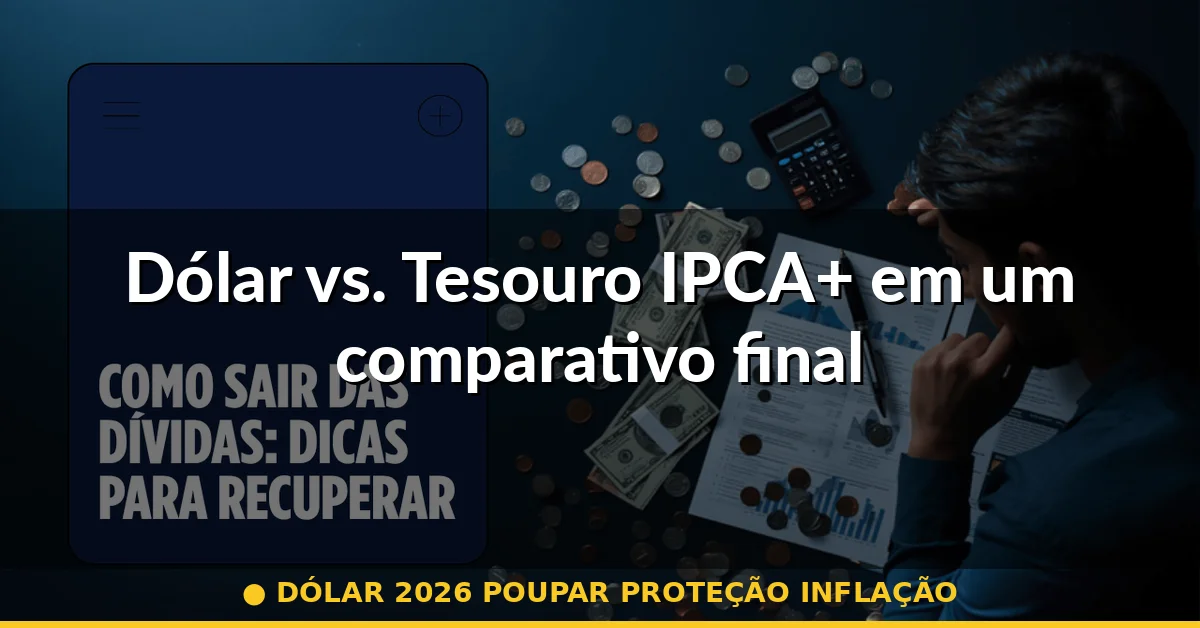 Dólar vs. Tesouro IPCA+ em um comparativo final — dólar 2026 poupar proteção inflação