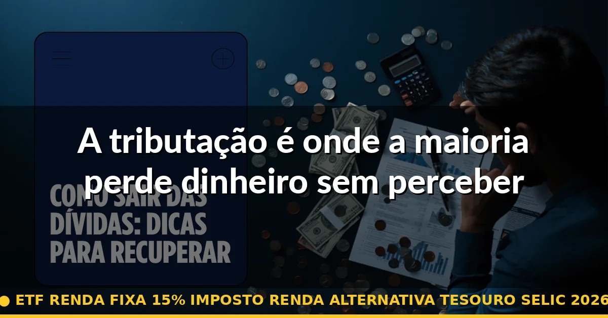 A tributação é onde a maioria perde dinheiro sem perceber — etf renda fixa 15% imposto renda alternativa tesouro selic 2026