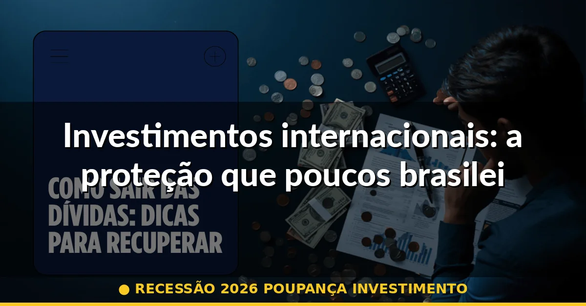 Investimentos internacionais: a proteção que poucos brasileiros têm — recessão 2026 poupança investimento