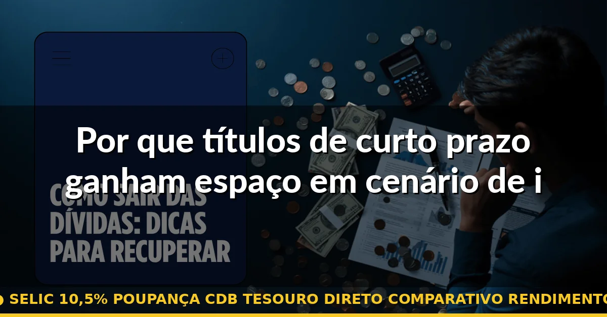 Por que títulos de curto prazo ganham espaço em cenário de incerteza — selic 10,5% poupança cdb tesouro direto comparativo rendimento