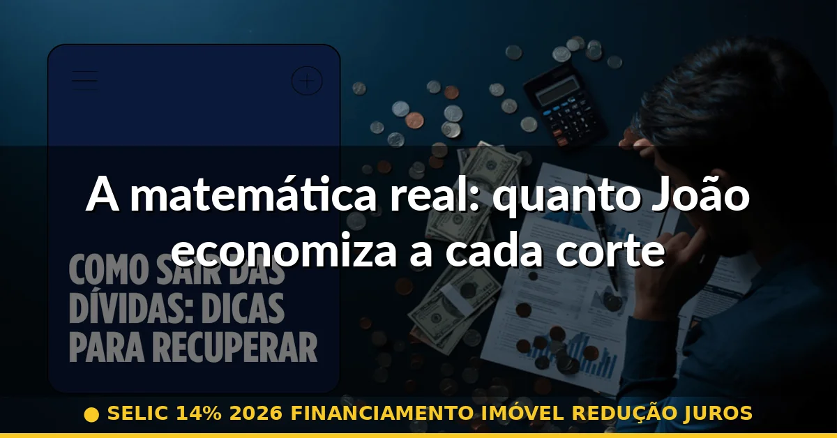 A matemática real: quanto João economiza a cada corte — selic 14% 2026 financiamento imóvel redução juros