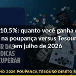 selic julho 2026 poupança tesouro direto rendimento — Guia completo 2026