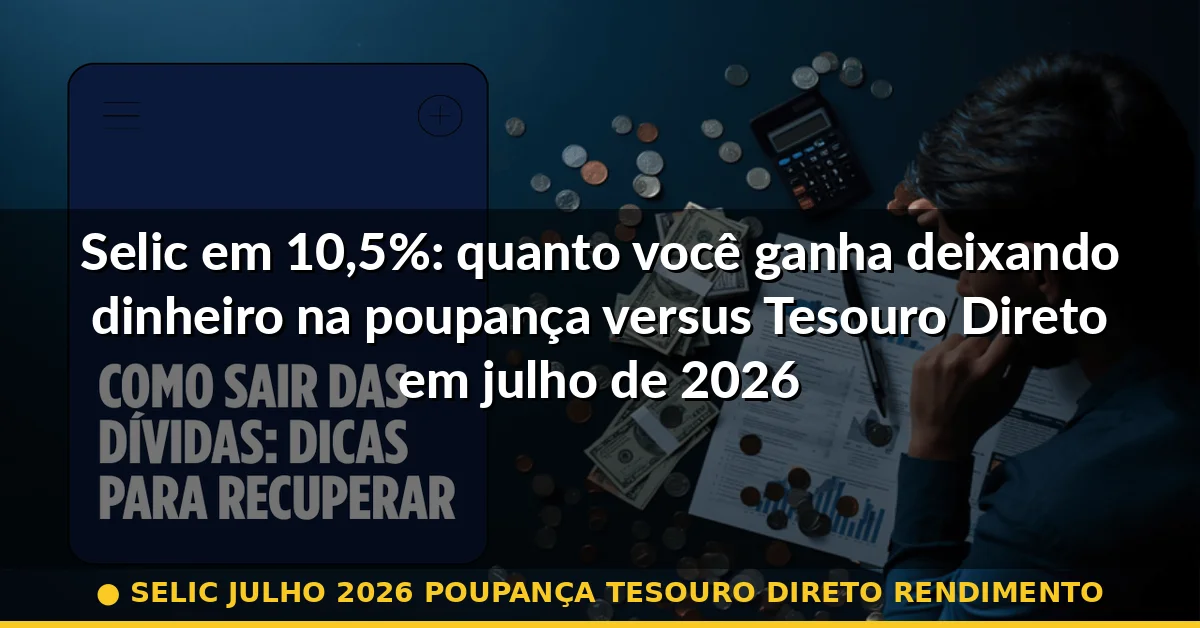 selic julho 2026 poupança tesouro direto rendimento — Guia completo 2026