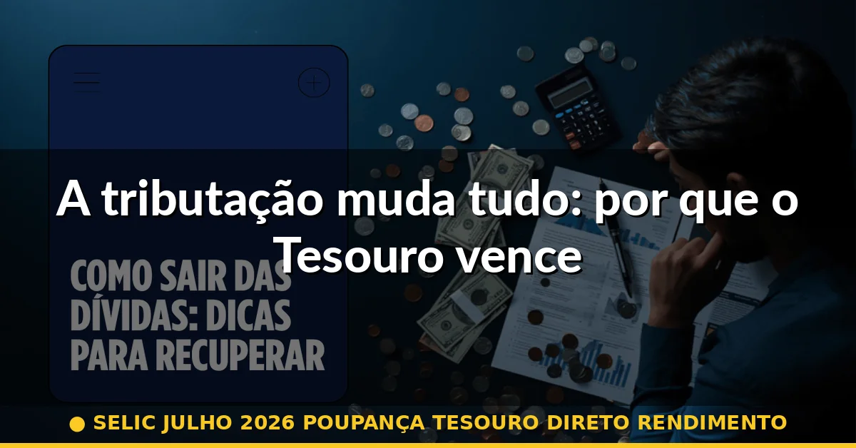 A tributação muda tudo: por que o Tesouro vence — selic julho 2026 poupança tesouro direto rendimento