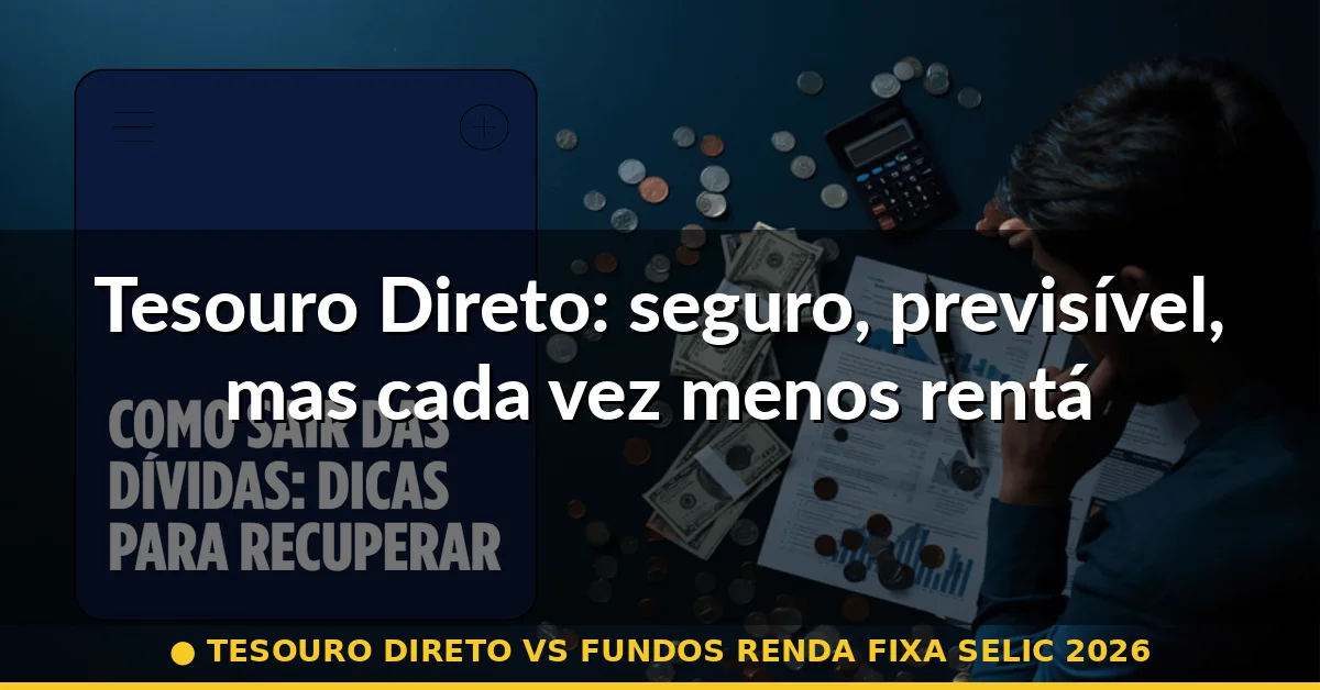 Tesouro Direto: seguro, previsível, mas cada vez menos rentável — tesouro direto vs fundos renda fixa selic 2026