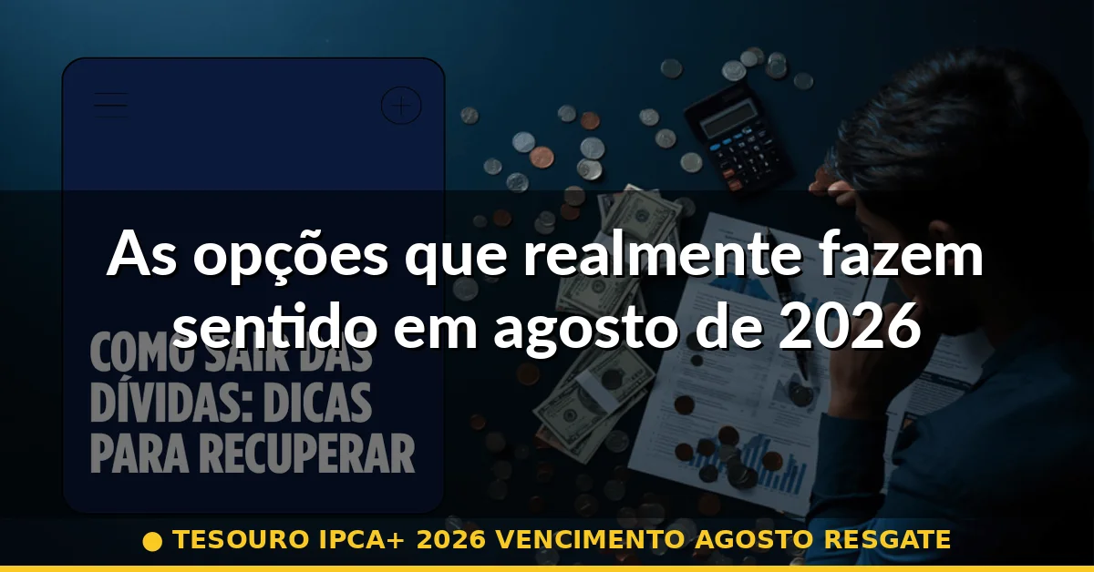 As opções que realmente fazem sentido em agosto de 2026 — tesouro ipca+ 2026 vencimento agosto resgate