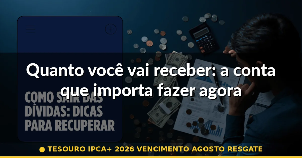 Quanto você vai receber: a conta que importa fazer agora — tesouro ipca+ 2026 vencimento agosto resgate