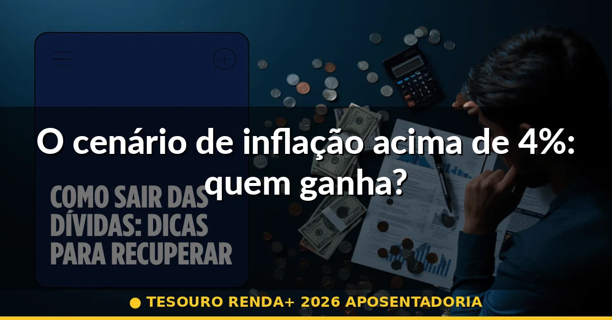 O cenário de inflação acima de 4%: quem ganha? — tesouro renda+ 2026 aposentadoria