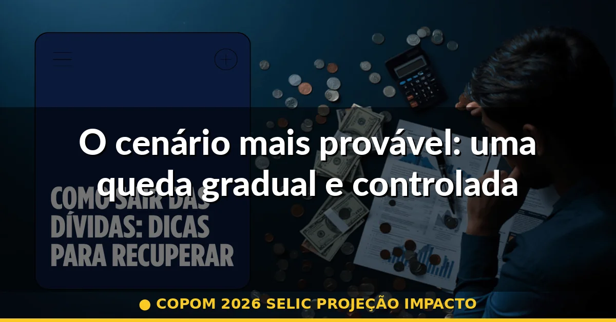 O cenário mais provável: uma queda gradual e controlada — copom 2026 selic projeção impacto