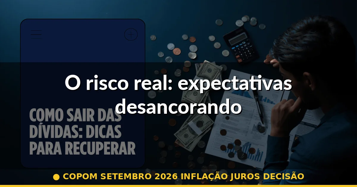 O risco real: expectativas desancorando — copom setembro 2026 inflação juros decisão