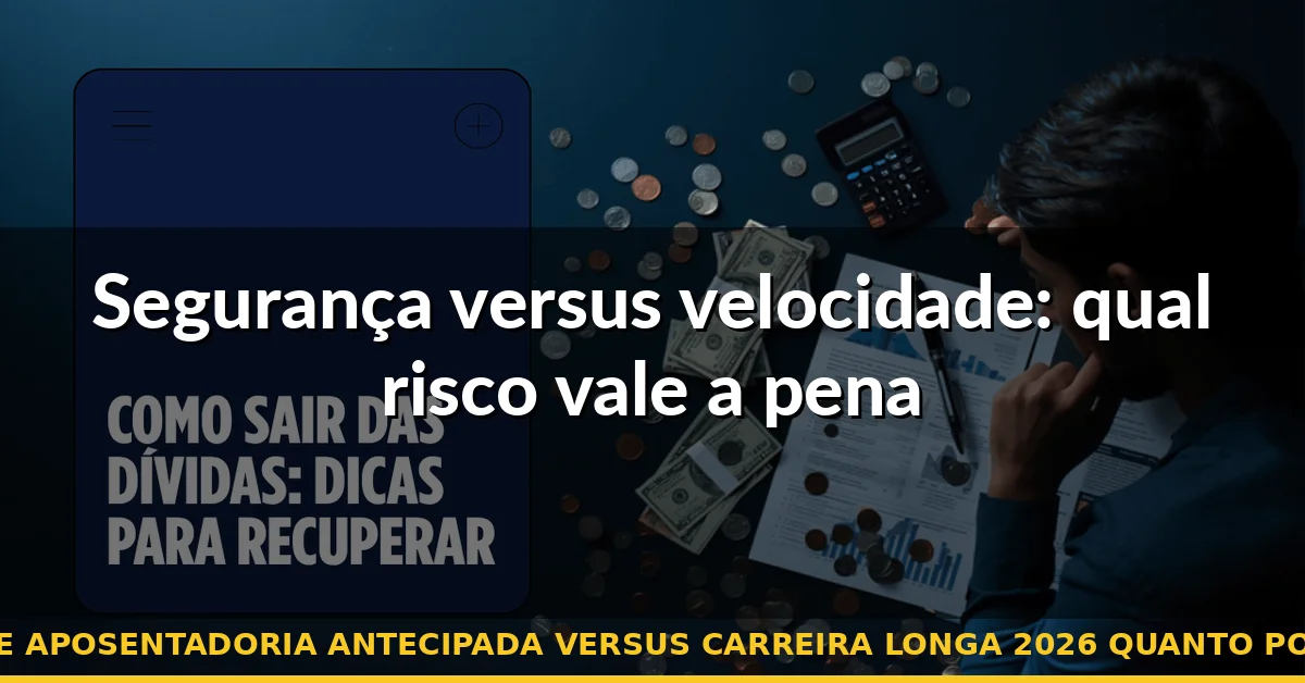 Segurança versus velocidade: qual risco vale a pena — fire aposentadoria antecipada versus carreira longa 2026 quanto poupar
