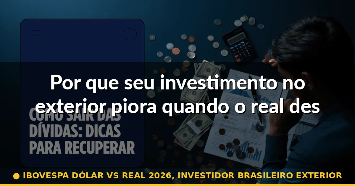 Por que seu investimento no exterior piora quando o real desaba — ibovespa dólar vs real 2026, investidor brasileiro exterior