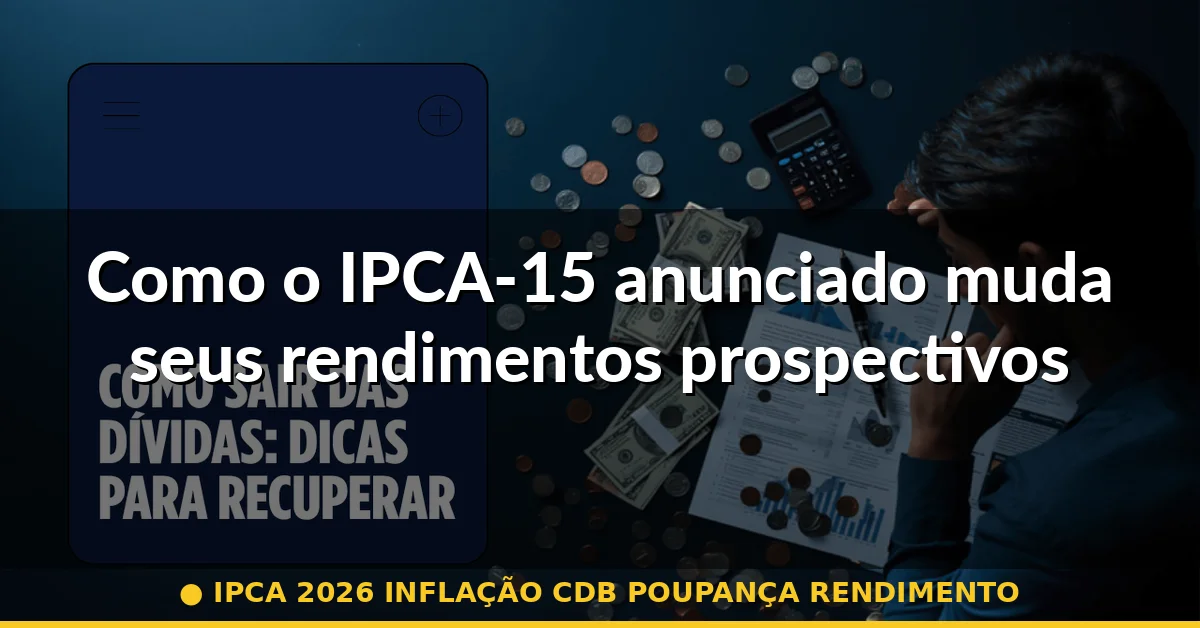 Como o IPCA-15 anunciado muda seus rendimentos prospectivos — ipca 2026 inflação cdb poupança rendimento