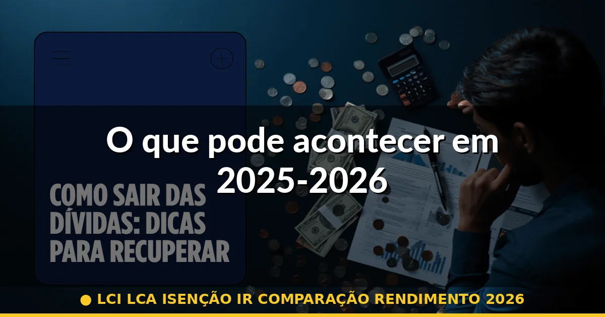 O que pode acontecer em 2025-2026 — lci lca isenção ir comparação rendimento 2026