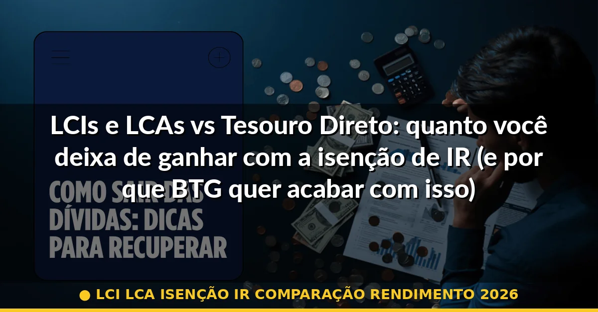 lci lca isenção ir comparação rendimento 2026 — Guia completo 2026