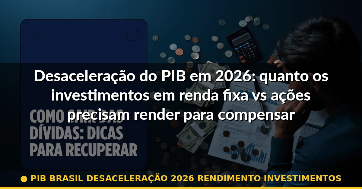 pib brasil desaceleração 2026 rendimento investimentos — Guia completo 2026