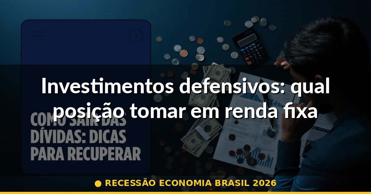 Investimentos defensivos: qual posição tomar em renda fixa — recessão economia brasil 2026