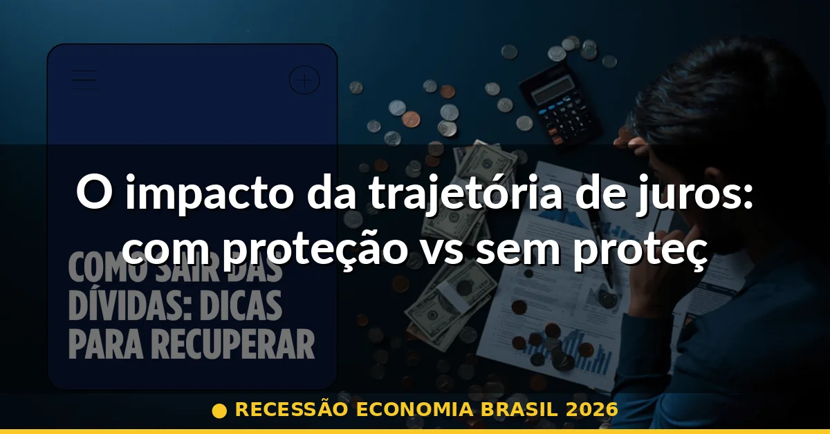 O impacto da trajetória de juros: com proteção vs sem proteção — recessão economia brasil 2026