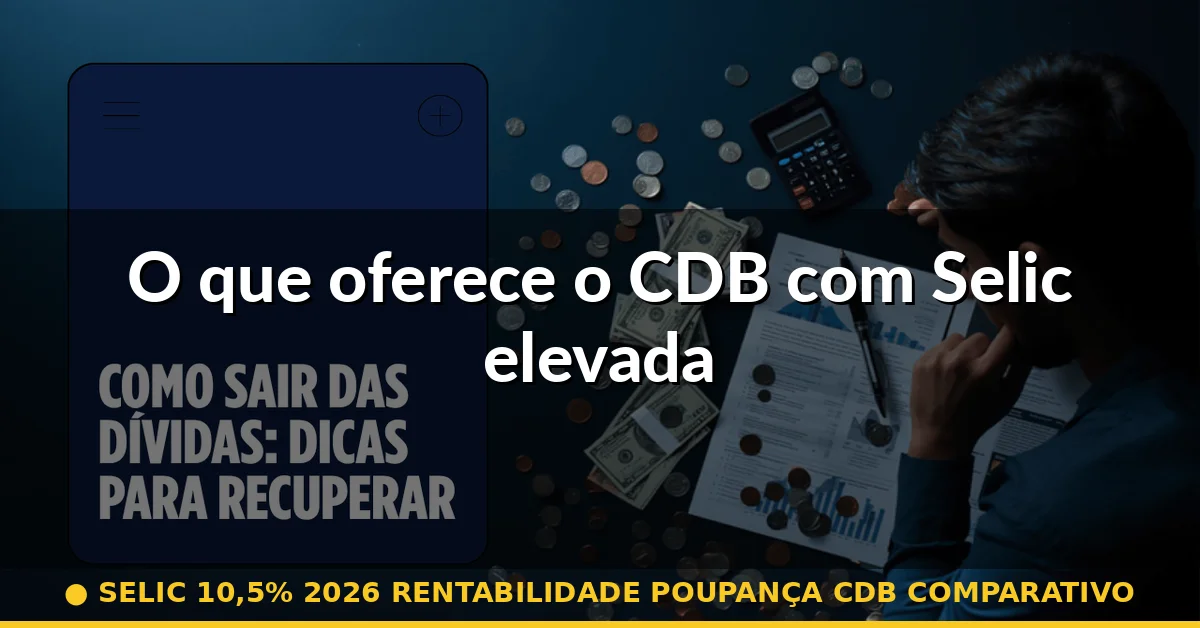 O que oferece o CDB com Selic elevada — selic 10,5% 2026 rentabilidade poupança cdb comparativo