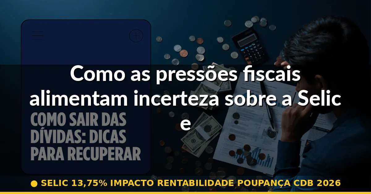 Como as pressões fiscais alimentam incerteza sobre a Selic em 2026 — selic 13,75% impacto rentabilidade poupança cdb 2026