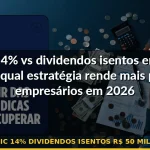 selic 14% dividendos isentos r$ 50 mil 2026 — Guia completo 2026