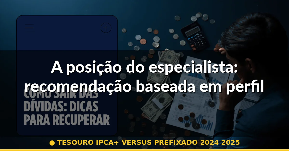 A posição do especialista: recomendação baseada em perfil — tesouro ipca+ versus prefixado 2024 2025
