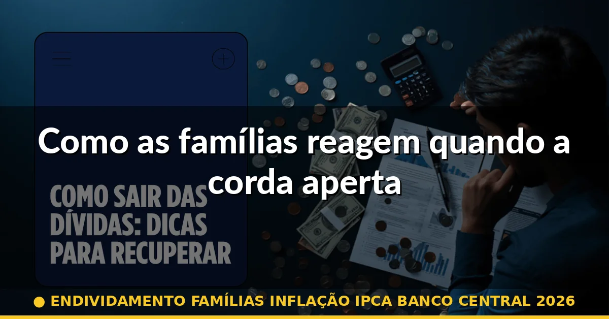 Como as famílias reagem quando a corda aperta — endividamento famílias inflação ipca banco central 2026