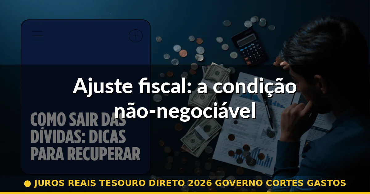 Ajuste fiscal: a condição não-negociável — juros reais tesouro direto 2026 governo cortes gastos