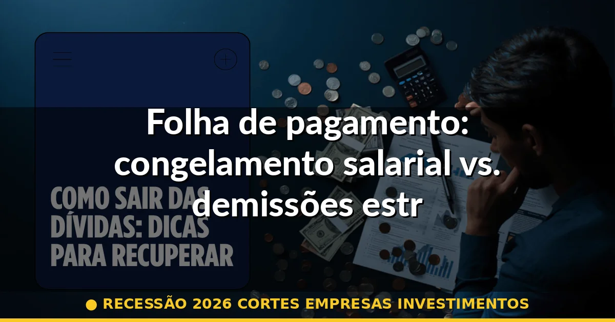 Folha de pagamento: congelamento salarial vs. demissões estruturais — recessão 2026 cortes empresas investimentos