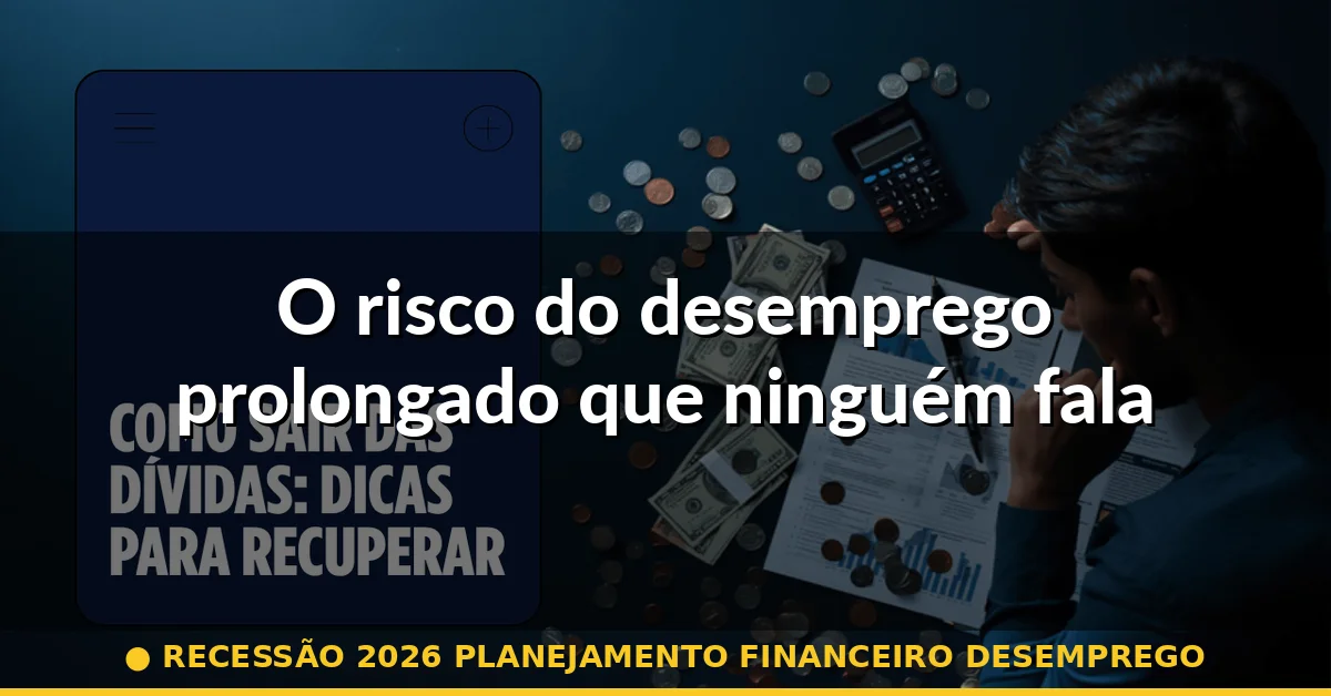 O risco do desemprego prolongado que ninguém fala — recessão 2026 planejamento financeiro desemprego
