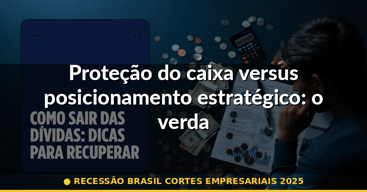 Proteção do caixa versus posicionamento estratégico: o verdadeiro dilema — recessão brasil cortes empresariais 2025