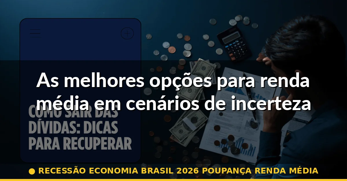 As melhores opções para renda média em cenários de incerteza — recessão economia brasil 2026 poupança renda média